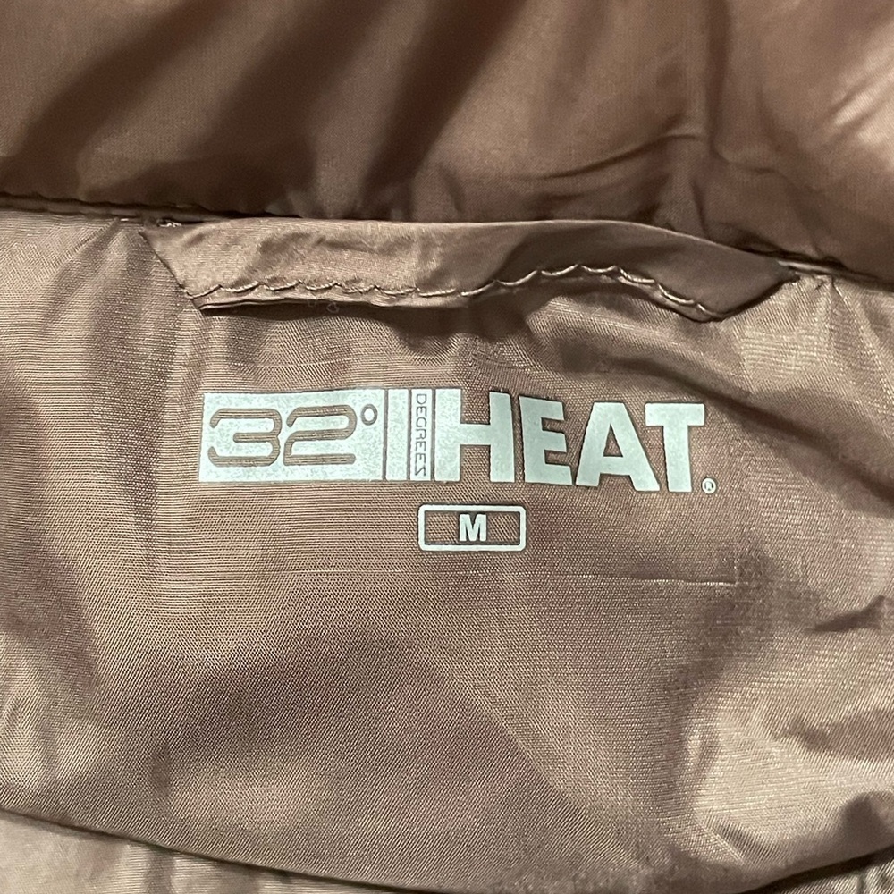 32 Degrees Heat Pinkish-Brown color Quilted Puffer Vest | Size Medium - Picture 7 of 12
